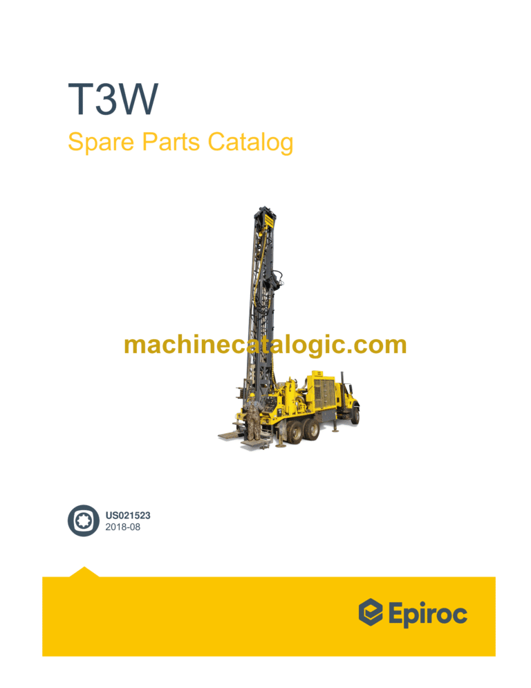Epiroc Water Well Drill T3W Spare Parts Catalog