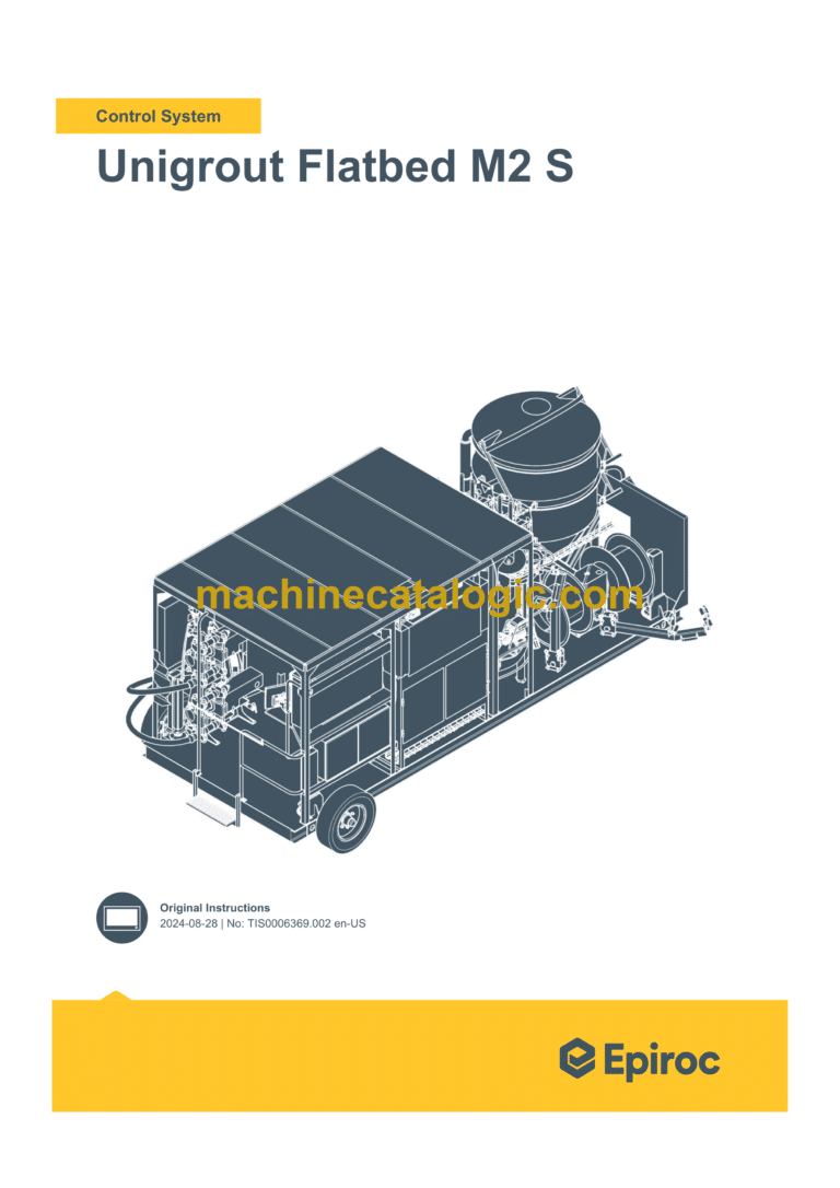 Epiroc Unigrout Flatbed M2 S Control System Manual