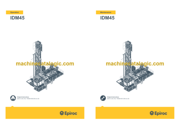 Epiroc IDM45 Operation and Maintenance Manual