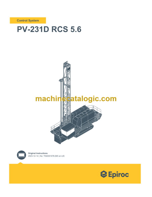 Epiroc PV-231D RCS 5.6 Pit Viper Control System Manual