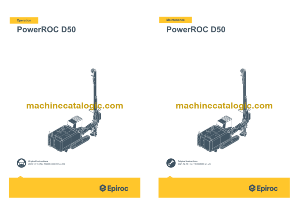 Epiroc PowerROC D50 Operation and Maintenance Manual