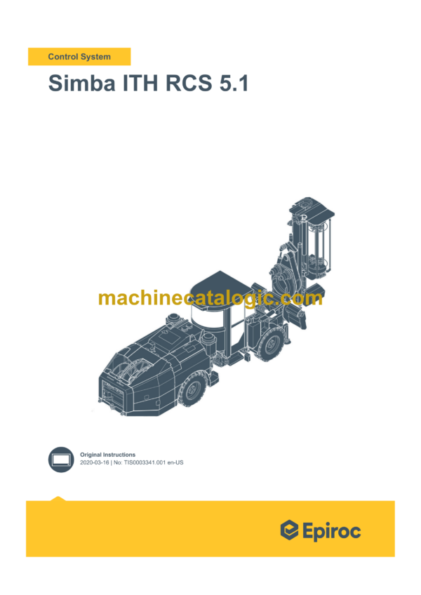 Epiroc Simba ITH RCS 5.1 Control System Manual