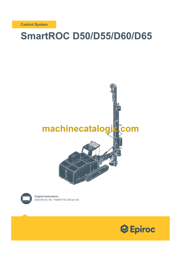 Epiroc SmartROC D50, D55, D60, D65 Control System Manual