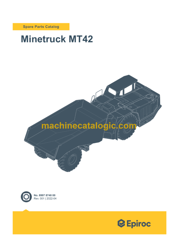 Epiroc Minetruck MT42 Spare Parts Catalog