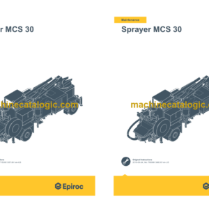 Epiroc MCS 30 Operation and Maintenance Manual