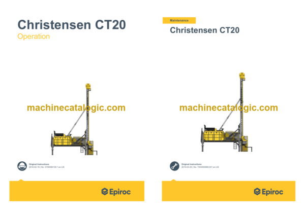 Epiroc Christensen CT20 Operation and Maintenance Manual