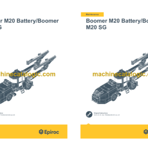 Epiroc Boomer M20 Battery Boomer M20 SG Operation and Maintenance Manual