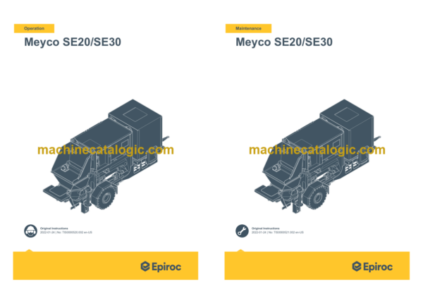 Epiroc Meyco SE20 SE30 Operation and Maintenance Manual