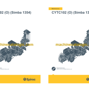 Epiroc CYTC102 (O) (Simba 1354) Operation and Maintenance Manual