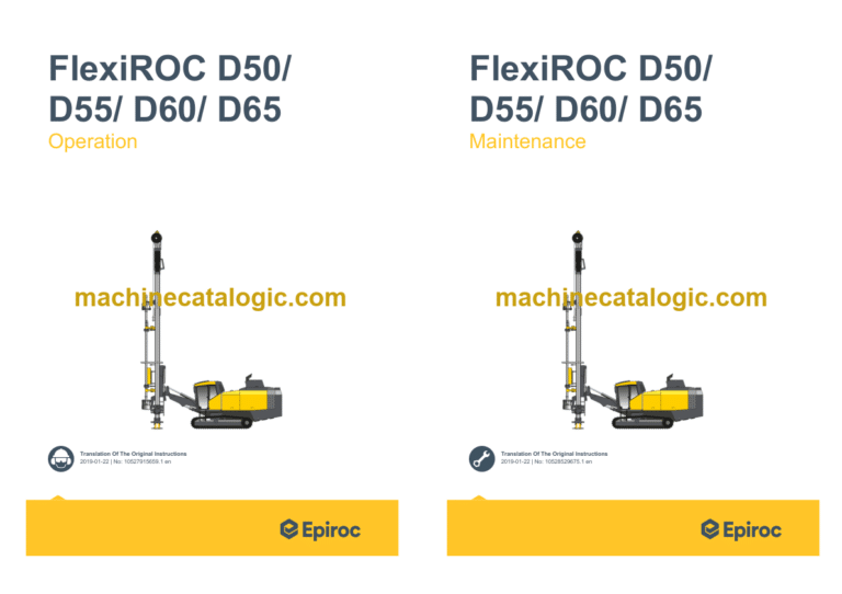 Epiroc FlexiROC D50 D55 D60 D65 Operation and Maintenance Manual