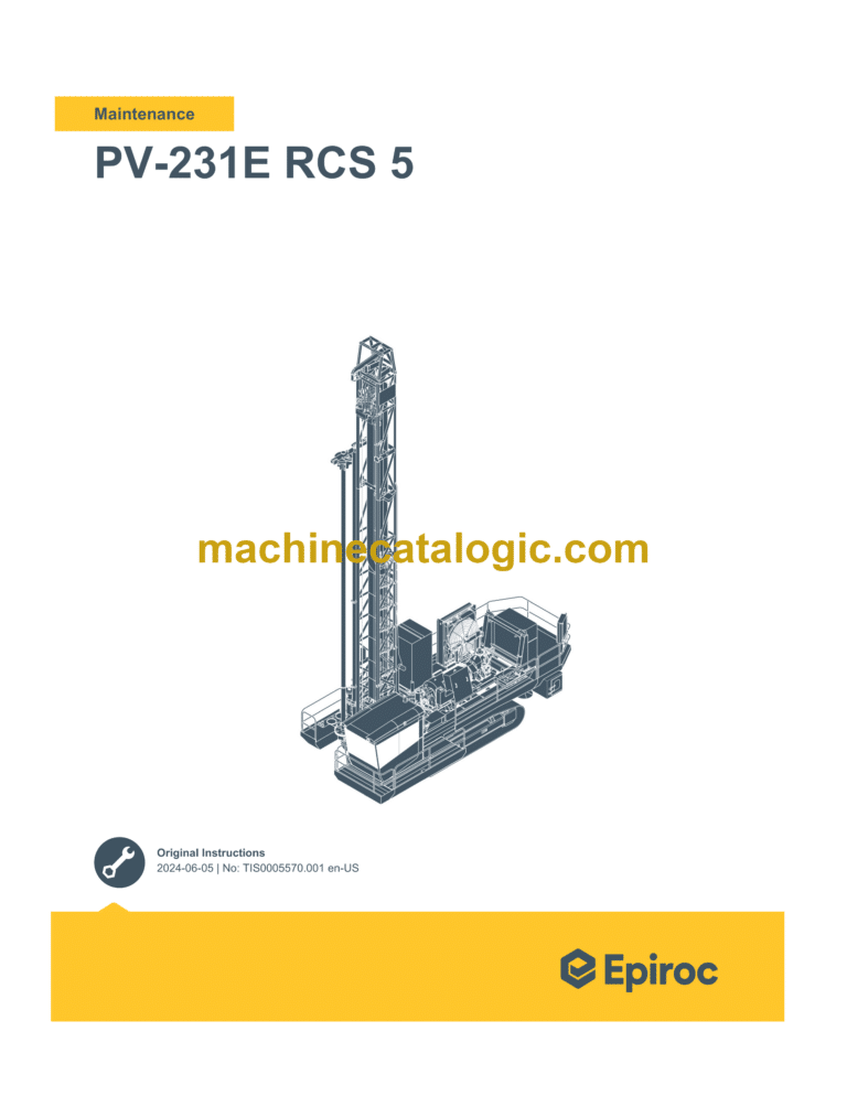 Epiroc Pit Viper PV-231E RCS 5 Maintenance Manual