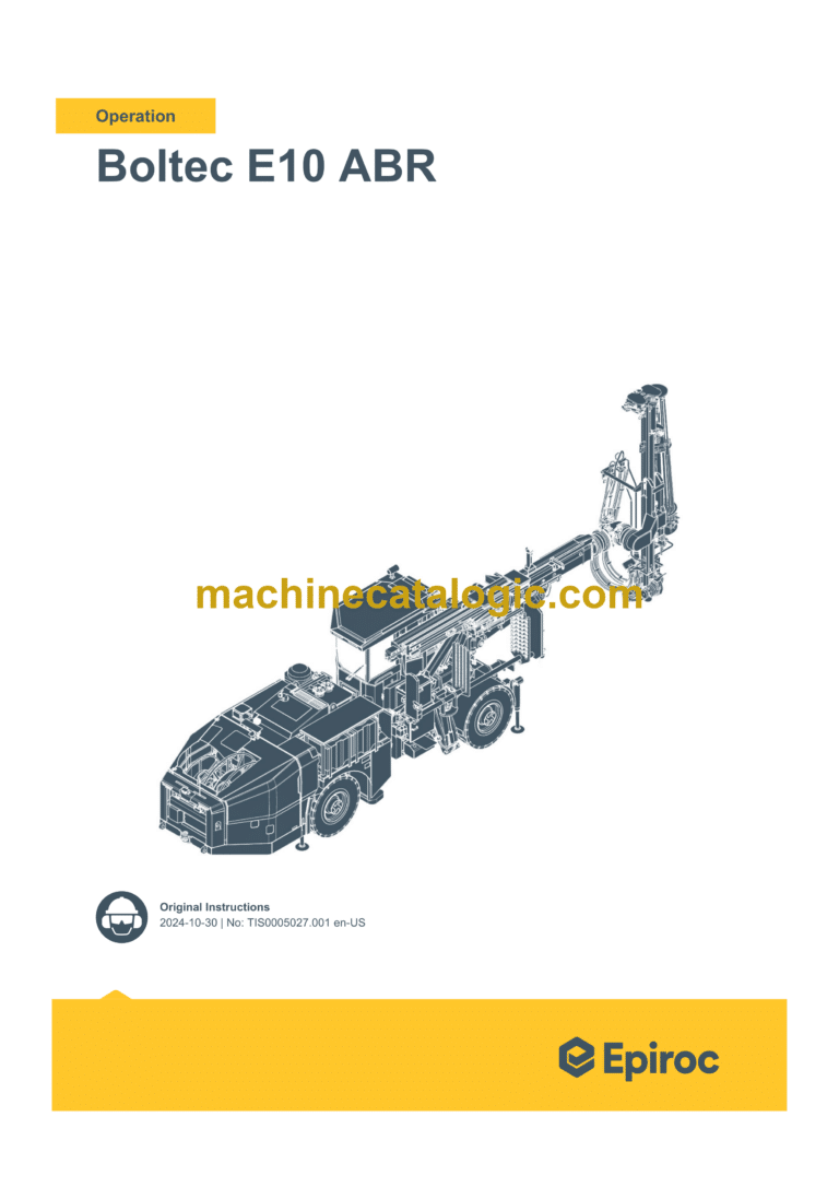 Epiroc Boltec E10 S ABR Operation Manual