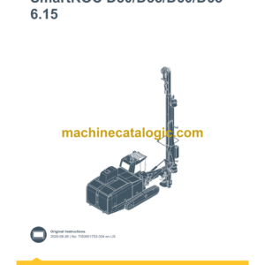 Epiroc SmartROC D50, D55, D60, D65 6.15 Control System Manual