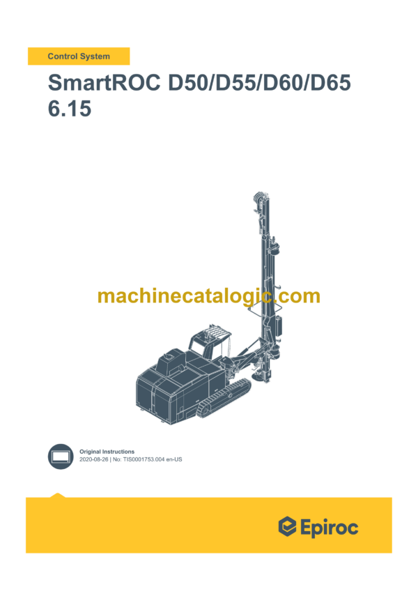 Epiroc SmartROC D50, D55, D60, D65 6.15 Control System Manual