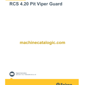 Epiroc RCS 4.20 Pit Viper Guard Control System Manual