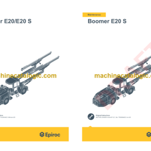 Epiroc Boomer E20 Battery Boomer E20 SG Operation and Maintenance Manual