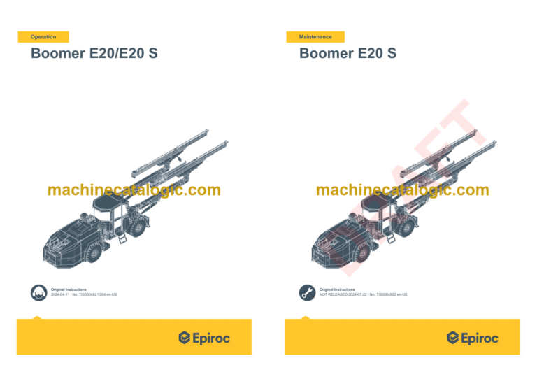 Epiroc Boomer E20 Battery Boomer E20 SG Operation and Maintenance Manual