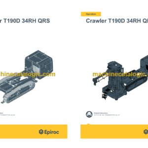 Epiroc Crawler T190D 34RH QRS Operation and Maintenance Manual