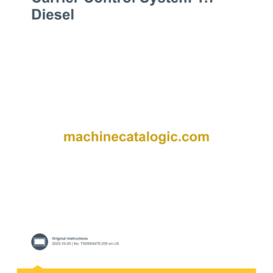 Epiroc Carrier Control System 1.7 Diesel Control System Manual