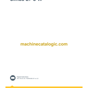 Epiroc Simba E7 C-W Control System Manual