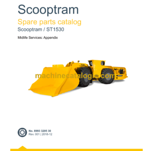 Epiroc Scooptram ST1530 Spare Parts Catalog