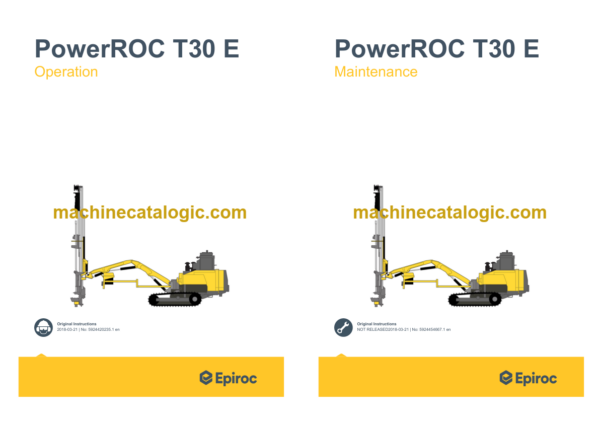 Epiroc PowerROC T30 E Tier 4 Final Operation and Maintenance Manual