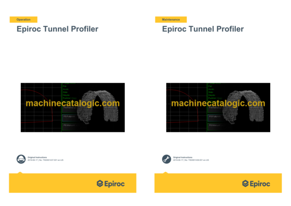 Epiroc Tunnel Profiler Operation and Maintenance Manual