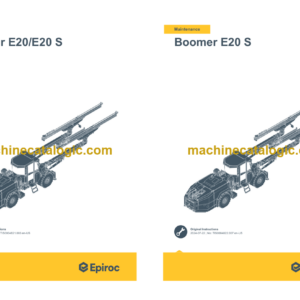 Epiroc Boomer E20 E20 S Operation and Maintenance Manual