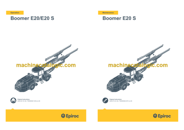 Epiroc Boomer E20 E20 S Operation and Maintenance Manual