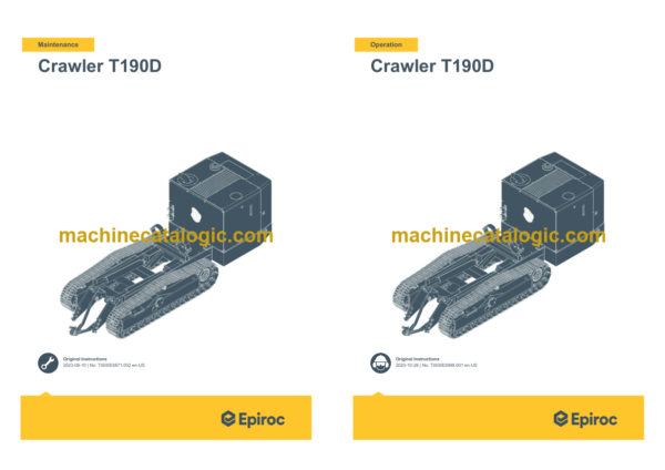 Epiroc Crawler T190D Operation and Maintenance Manual