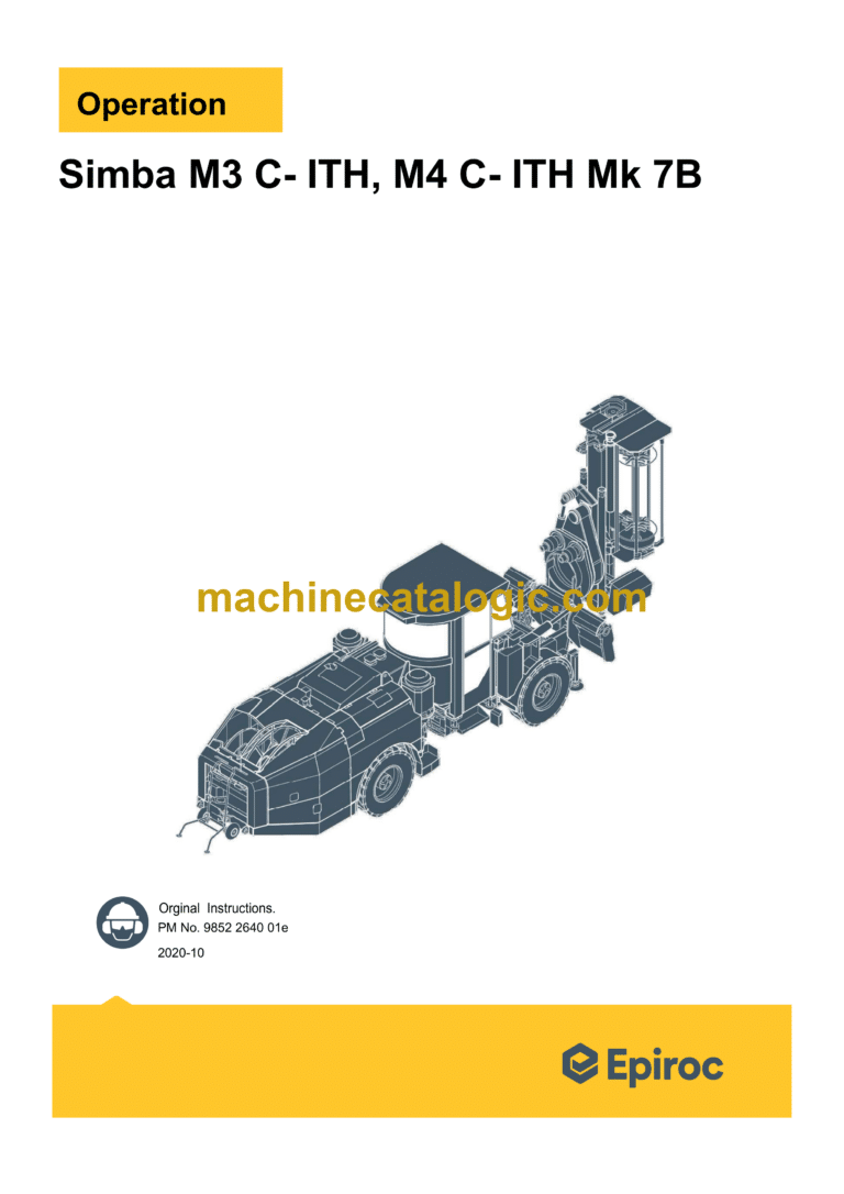 Epiroc Simba M3C ITH, M4C ITH MK 7B Operation Manual