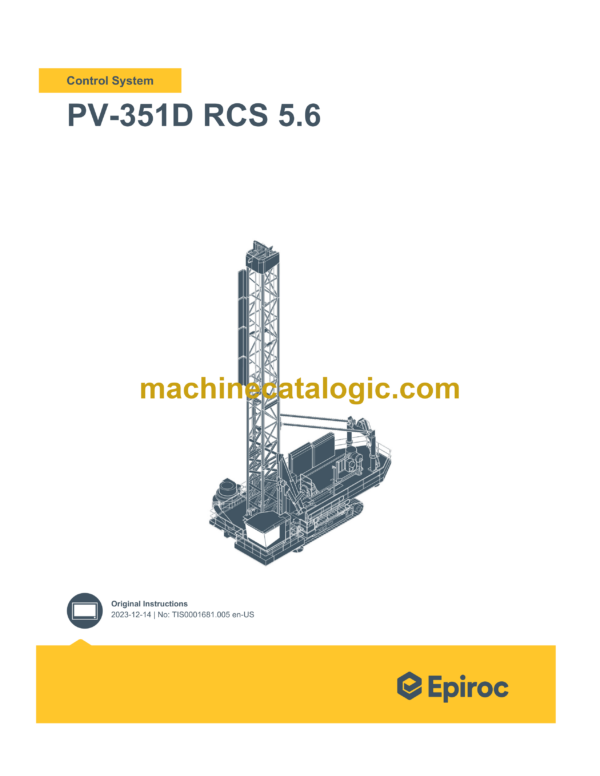 Epiroc PV-351D RCS 5.6 Pit Viper Control System Manual