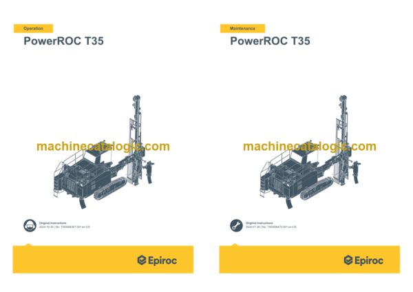 Epiroc PowerROC T35 MKII CE Operation and Maintenance Manual