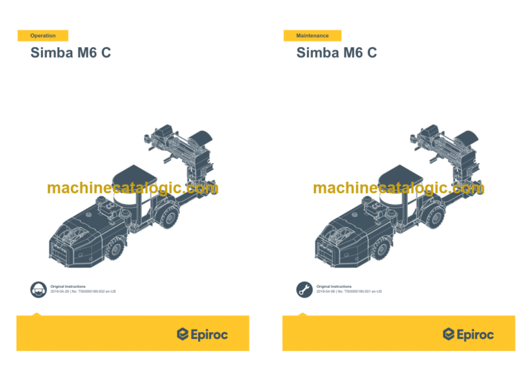Epiroc Simba M6 C Operation and Maintenance Manual