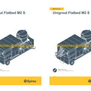 Epiroc Unigrout Flatbed M2 S Operation and Maintenance Manual