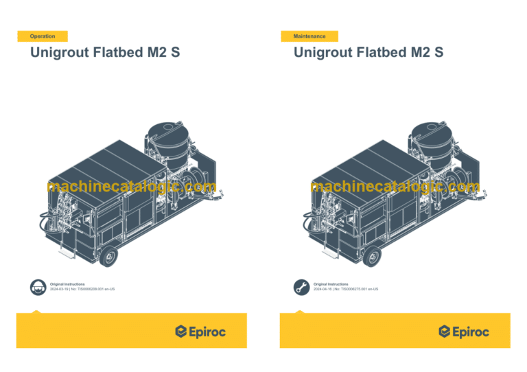 Epiroc Unigrout Flatbed M2 S Operation and Maintenance Manual