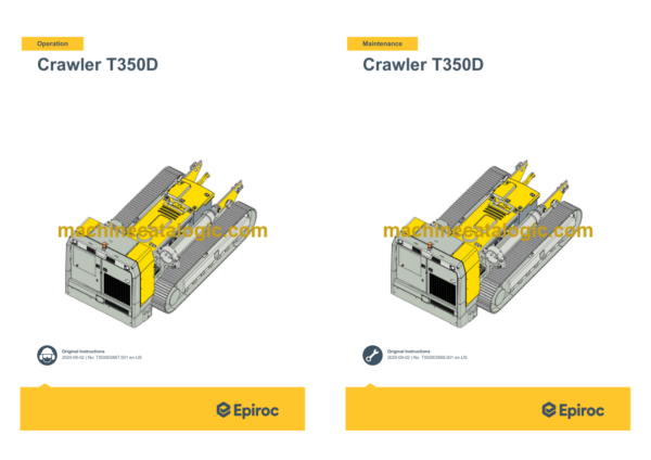 Epiroc Crawler T350D Operation and Maintenance Manual