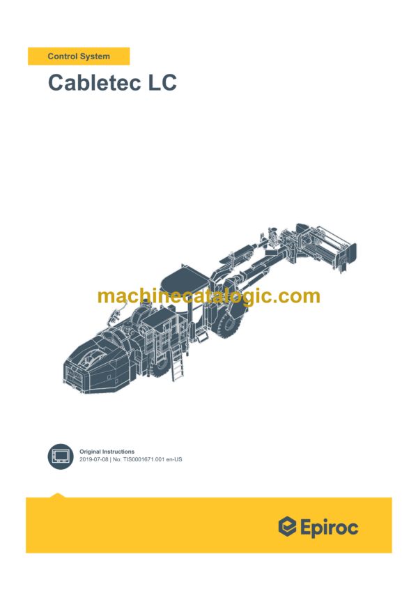 Epiroc Cabletec LC Control System Manual