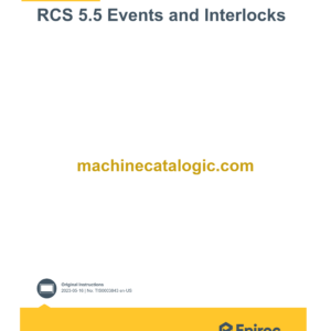 Epiroc RCS 5.5 Events and Inter Control System Manual