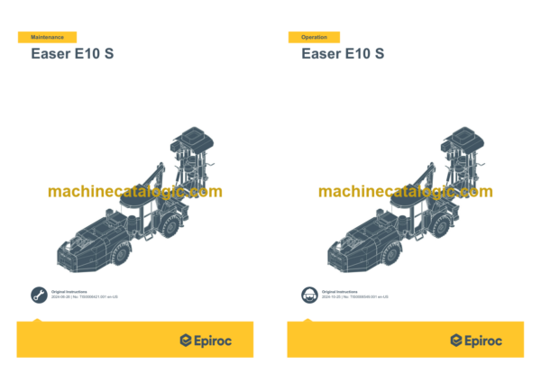 Epiroc Easer E10 S Operation and Maintenance Manual