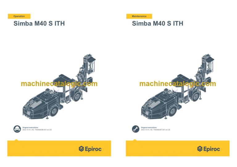 Epiroc Simba M40 S ITH Operation and Maintenance Manual