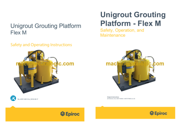 Epiroc Unigrout Flex M Operation and Maintenance Manual