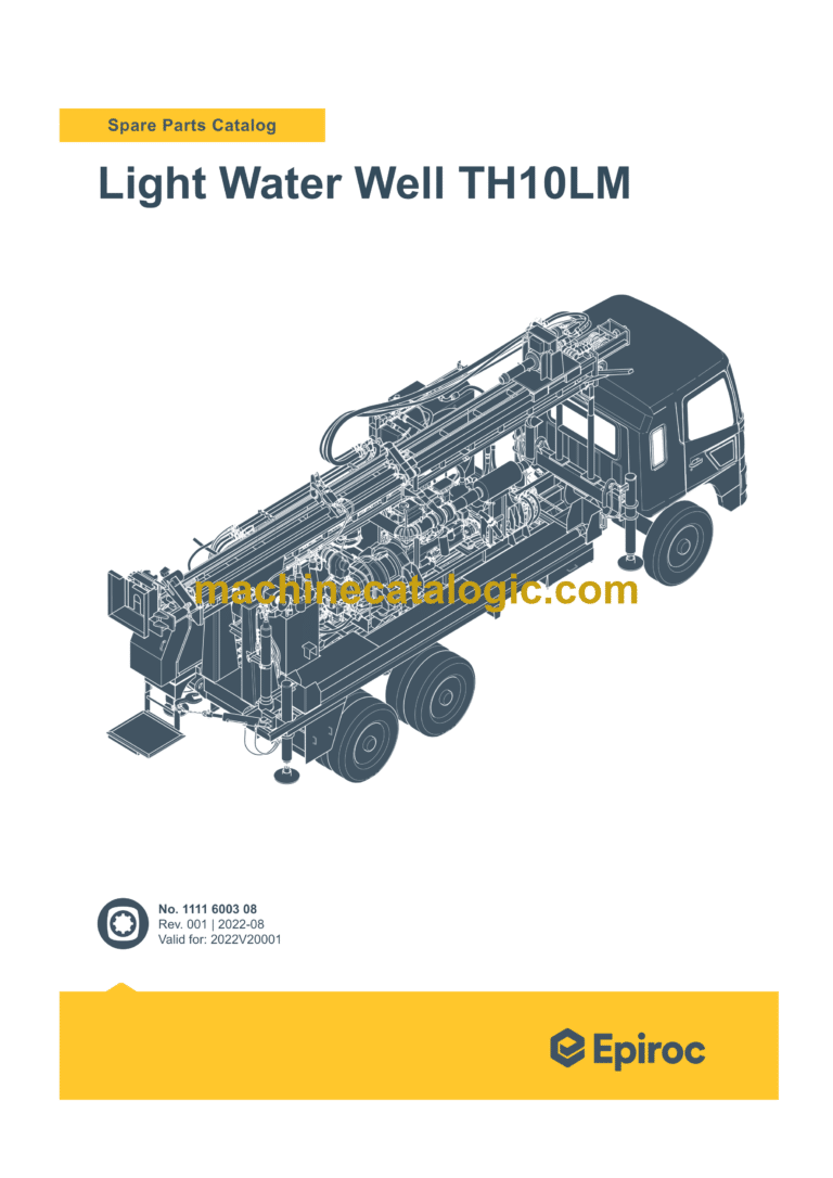 Epiroc Light Water Well TH10LM Spare Parts Catalog
