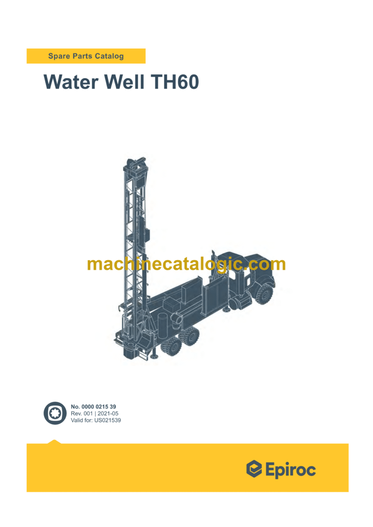 Epiroc Water Well TH60 Spare Parts Catalog