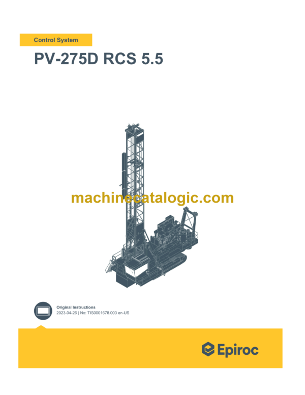 Epiroc PV-275D RCS 5.5 Pit Viper Control System Manual