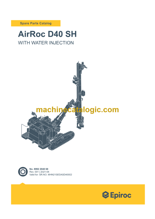 Epiroc AirRoc D40 SH Spare Parts Catalog