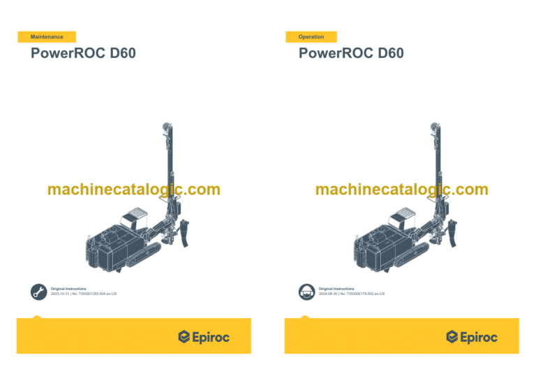 Epiroc PowerROC D60 Tier 4 Final Operation and Maintenance Manual