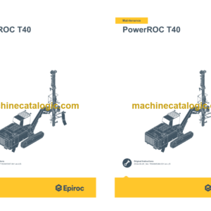 Epiroc PowerROC T40 MKII Operation and Maintenance Manual