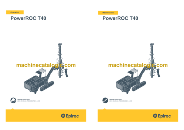 Epiroc PowerROC T40 MKII Operation and Maintenance Manual