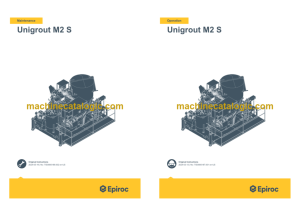 Epiroc Unigrout M2 S Operation and Maintenance Manual